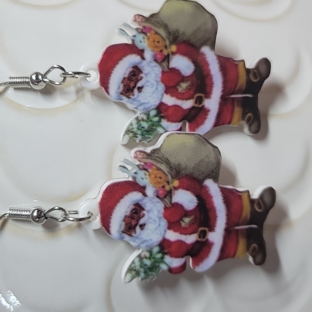 BLACK SANTA EARRINGS